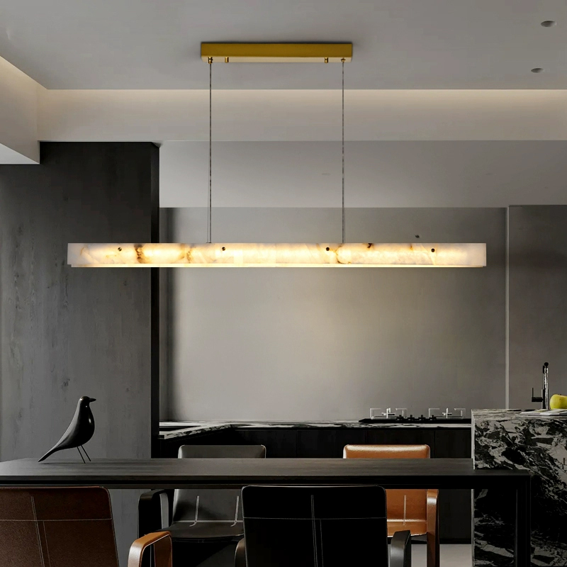 Interior Design Hall - Postmodern Mermer Uzun Kolye Işık Dekor