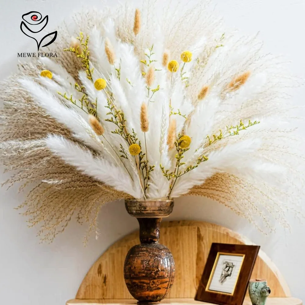 Dried Pampas Bundle - 90 Parça Pampas Çim Kamışları Paketi