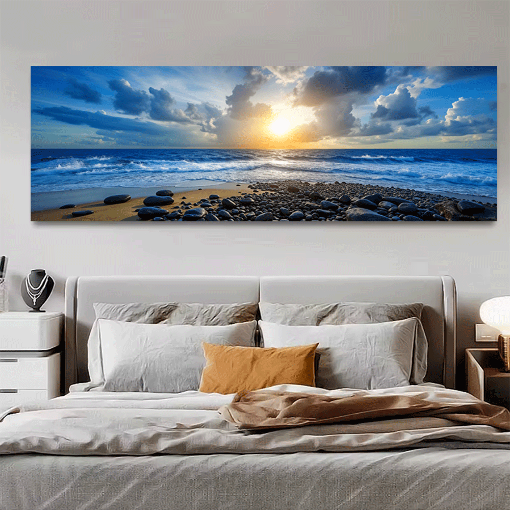 Interior Design Home Decor - 1 adet-tuval posteri çerçevesiz okyanus gün