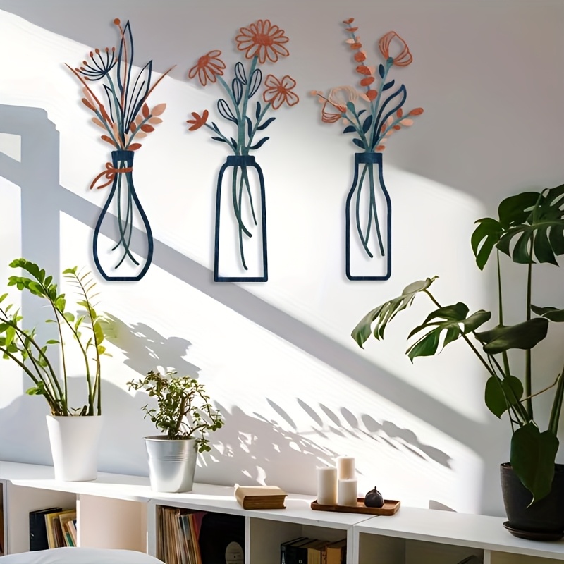 3 Büyük Çiçek Desenli Duvar Sa - Interior Design Home Decor incelemesi ve fiyatı